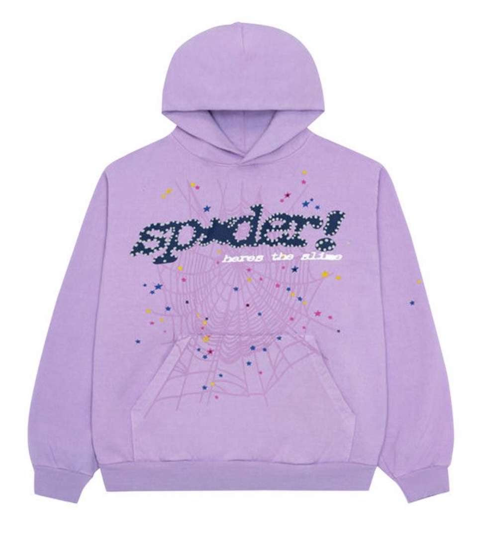 Sp5der Acai Hoodie purple