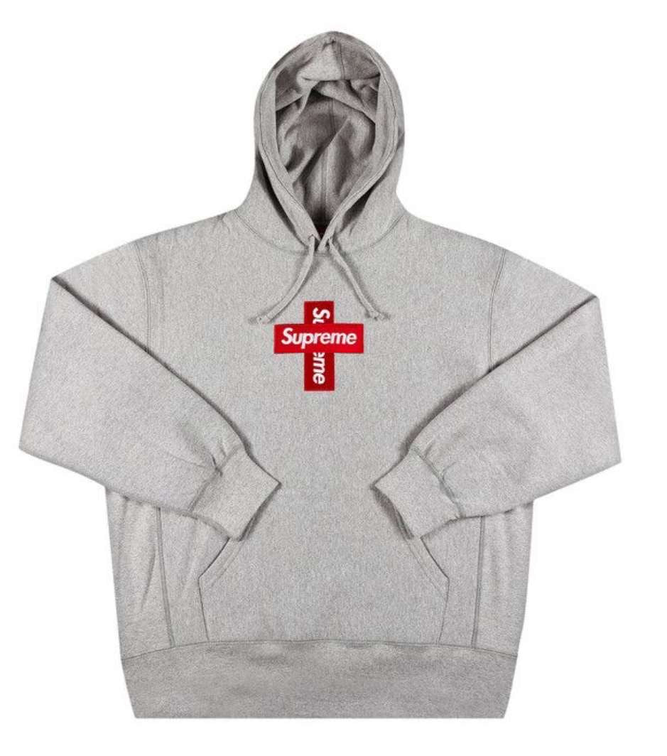 Supreme Cross Box Logo Hooded Sweatshirt