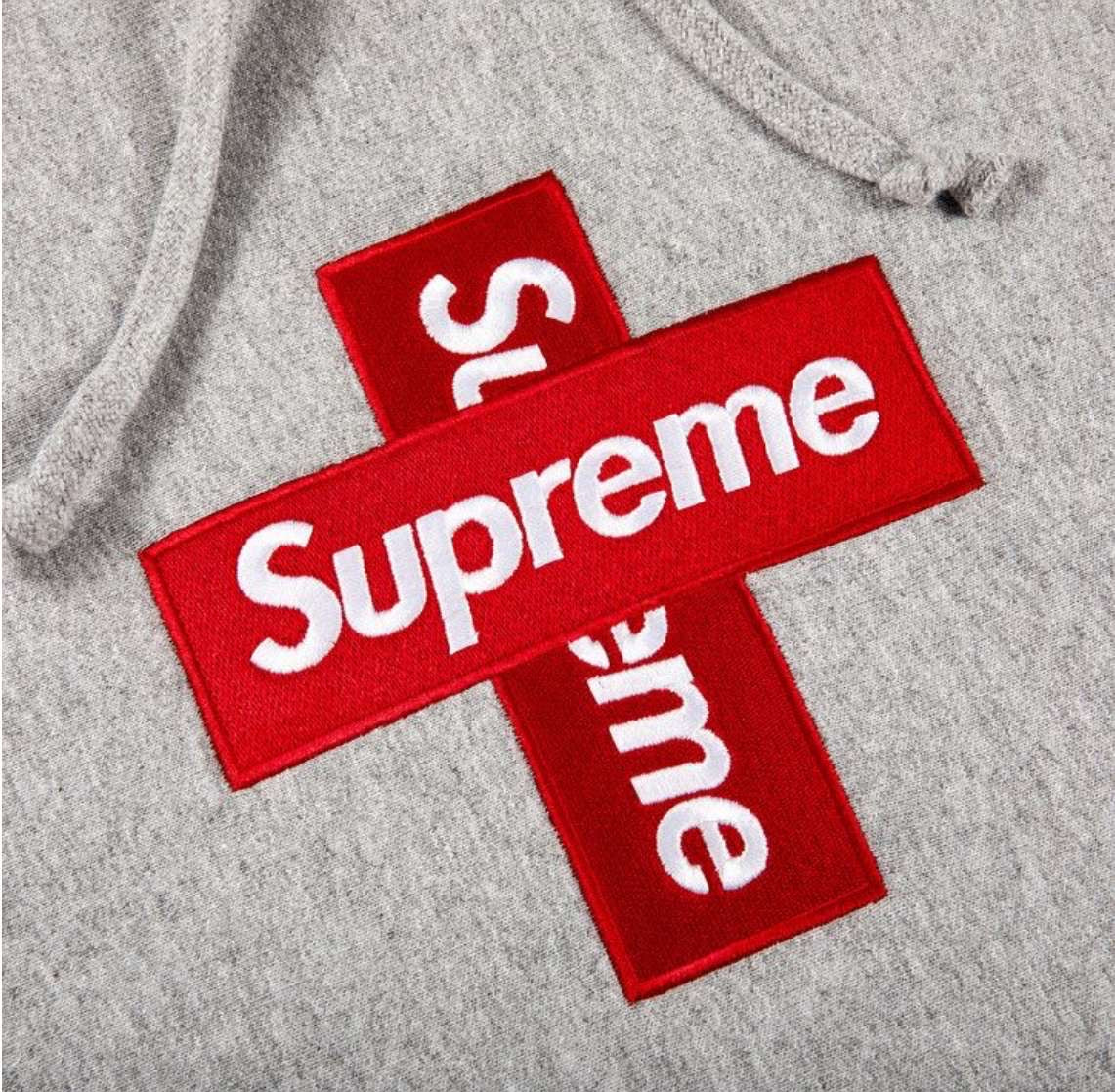 Supreme Cross Box Logo Hooded Sweatshirt